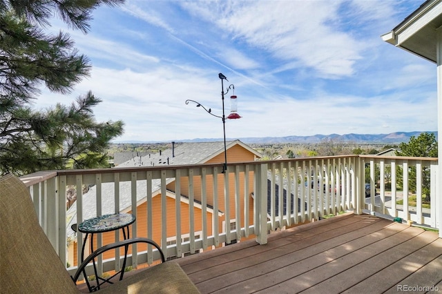 6701 W Yale Ave, Lakewood, CO 80227 - wooden deck with a mountain view