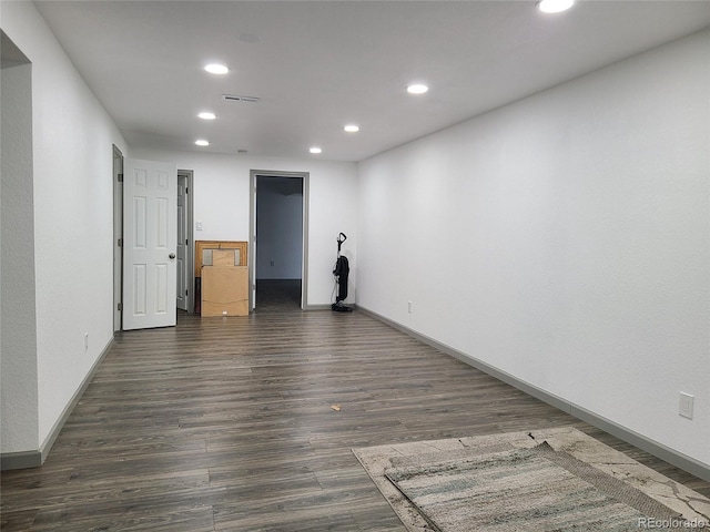 9133 W Cedar Dr Unit A, Lakewood, CO 80226 - empty room featuring recessed lighting, baseboards, and dark wood-type flooring