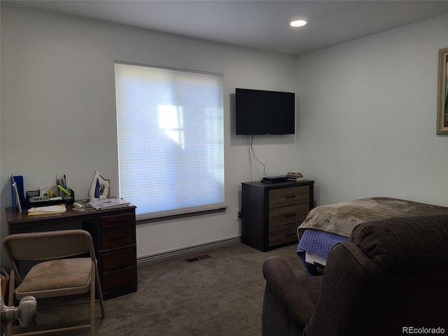 9133 W Cedar Dr Unit A, Lakewood, CO 80226 - bedroom featuring carpet, an office area, and recessed lighting