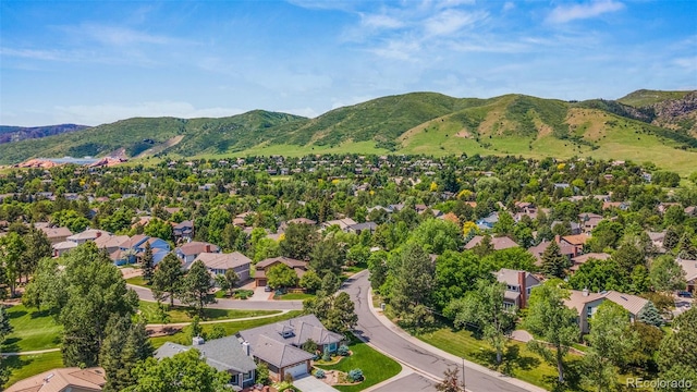 10 Oakmont Ln, Littleton, CO 80127 - aerial view of residential area with a mountainous background