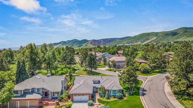 10 Oakmont Ln, Littleton, CO 80127 - aerial view of residential area featuring mountains