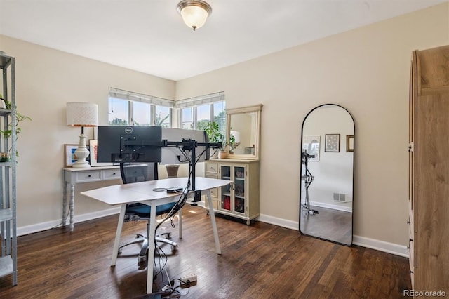 1497 S Garfield St, Denver, CO 80210 - office area with wood finished floors and baseboards