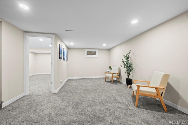 13025 E Bethany Pl, Aurora, CO 80014 - sitting room featuring carpet and recessed lighting