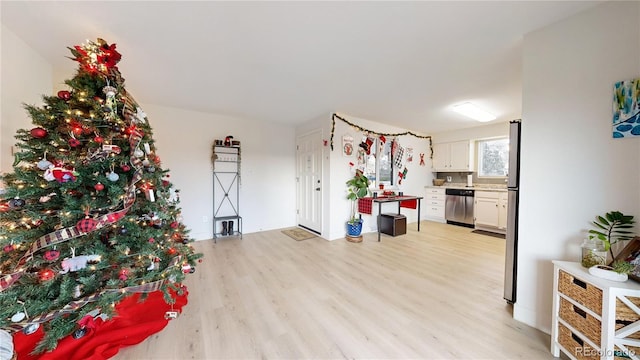 interior space featuring light hardwood / wood-style flooring