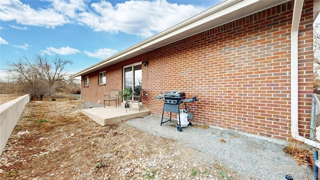 view of patio featuring area for grilling