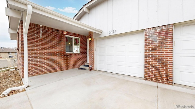 view of property exterior featuring a garage