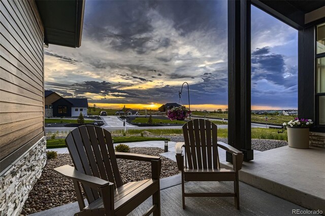 8868 Geyser Peak Way, Parker, CO 80138 - view of patio terrace at dusk