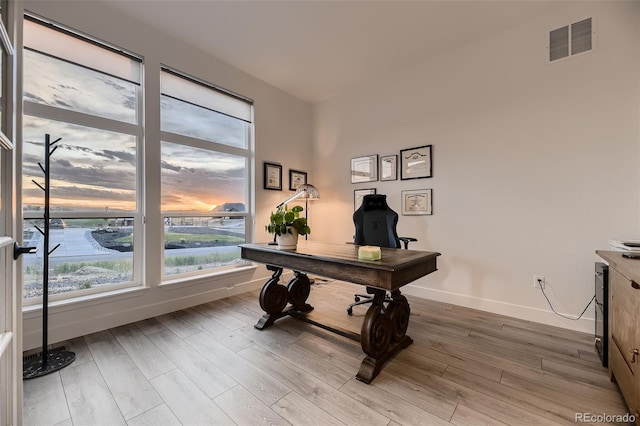 8868 Geyser Peak Way, Parker, CO 80138 - office with baseboards and wood finished floors