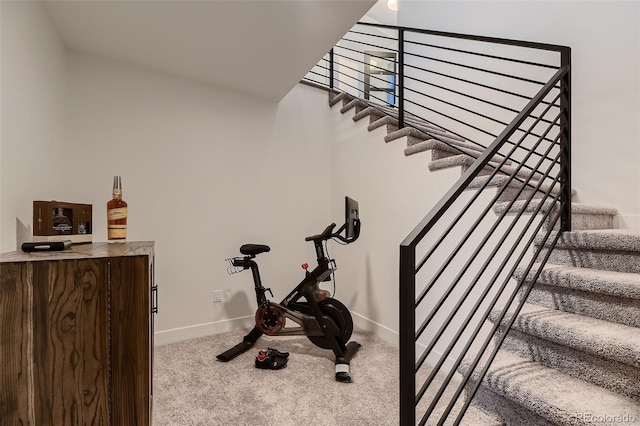 8868 Geyser Peak Way, Parker, CO 80138 - workout area featuring carpet flooring and baseboards