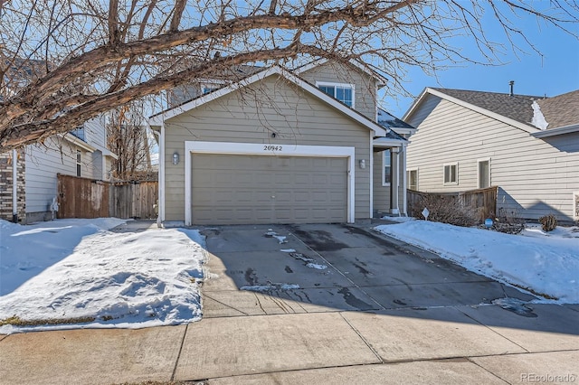 view of front of house featuring a garage