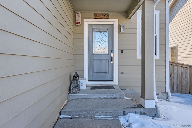 view of entrance to property