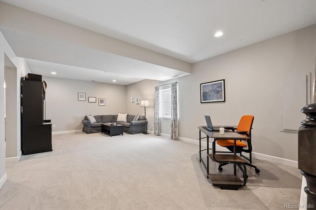 16268 Mount Silverheels Way, Broomfield, CO 80023 - office with light carpet, baseboards, and recessed lighting