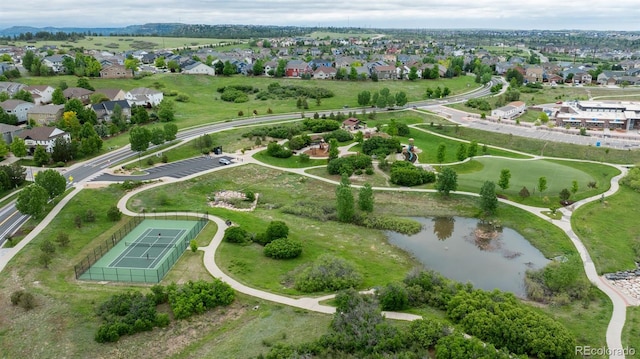 4025 Trail Stone Cir, Castle Rock, CO 80108 - aerial perspective of suburban area with a nearby body of water