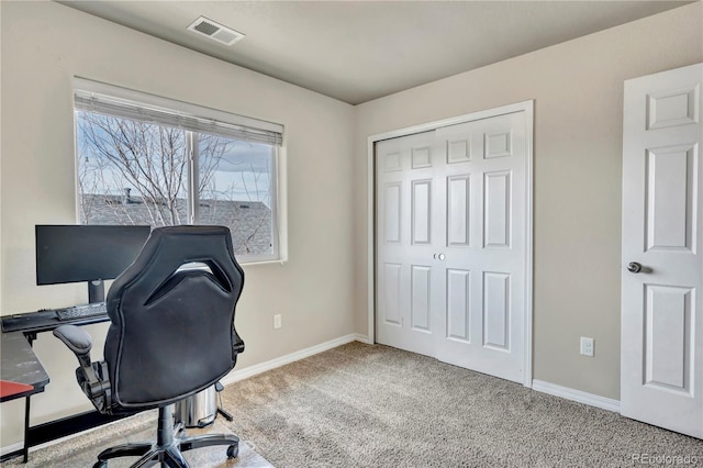 office with carpet flooring