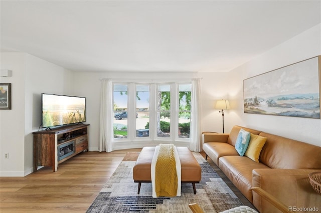 841 Beech St, Golden, CO 80401 - living room featuring light wood-style flooring and baseboards