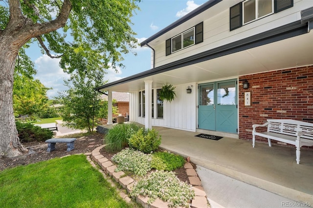 841 Beech St, Golden, CO 80401 - property entrance featuring brick siding