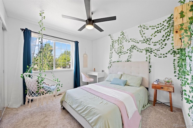 3357 Holly Hock Ct, Castle Rock, CO 80109 - carpeted bedroom featuring baseboards and ceiling fan