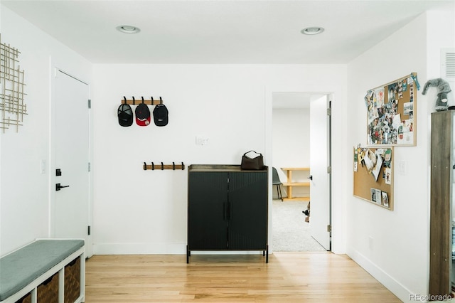 401 S Ivy St, Denver, CO 80224 - hallway featuring light wood finished floors, baseboards, and recessed lighting