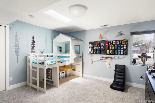 401 S Ivy St, Denver, CO 80224 - carpeted bedroom featuring baseboards and a skylight