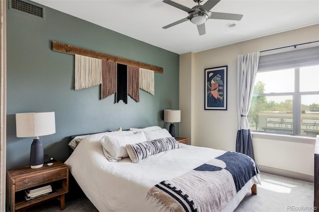 3420 W 32nd Ave Unit 203, Denver, CO 80211 - carpeted bedroom featuring ceiling fan