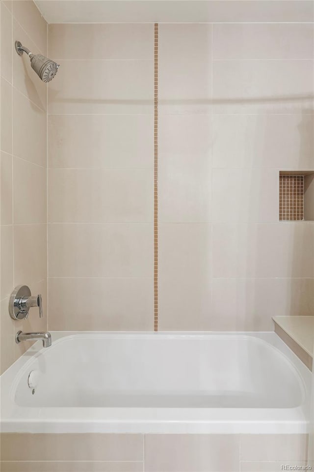 3420 W 32nd Ave Unit 203, Denver, CO 80211 - full bath with tiled shower / bath and vanity
