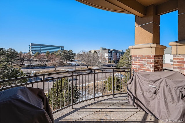 balcony with area for grilling