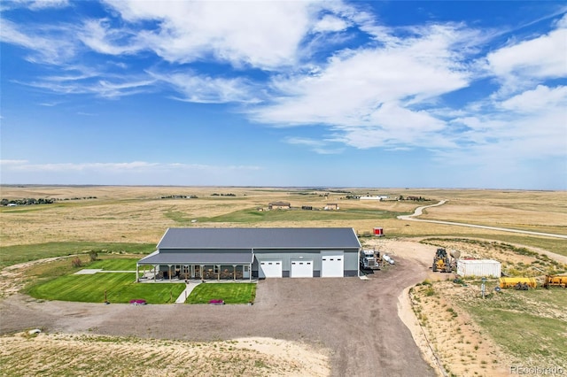 bird's eye view featuring a rural view