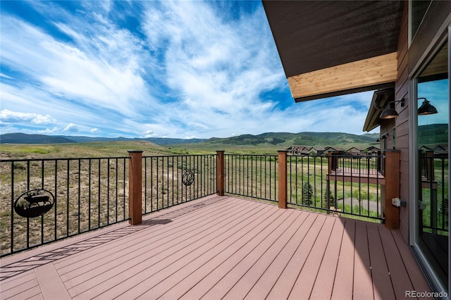 251 Grand Elk Way, Granby, CO 80446 - wooden terrace featuring a mountain view