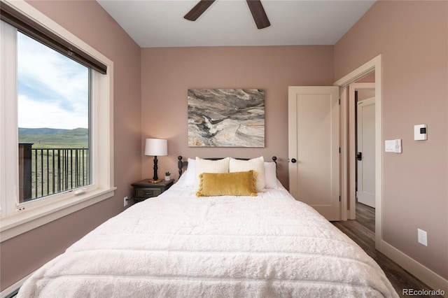 251 Grand Elk Way, Granby, CO 80446 - bedroom with wood finished floors and ceiling fan