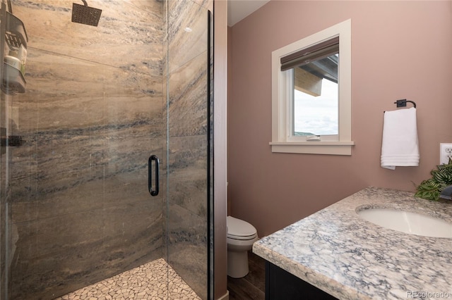 251 Grand Elk Way, Granby, CO 80446 - full bath with a stall shower, vanity, and wood finished floors