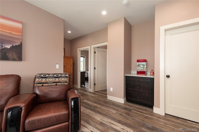 251 Grand Elk Way, Granby, CO 80446 - sitting room with dark wood finished floors and recessed lighting
