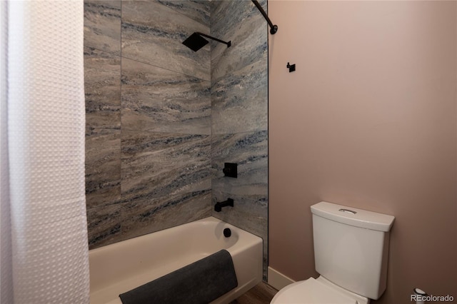 251 Grand Elk Way, Granby, CO 80446 - bathroom featuring shower / tub combo with curtain and toilet