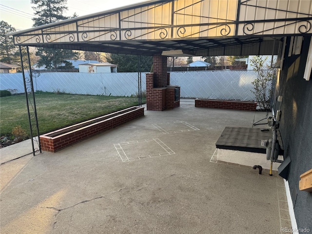 view of patio / terrace featuring fence