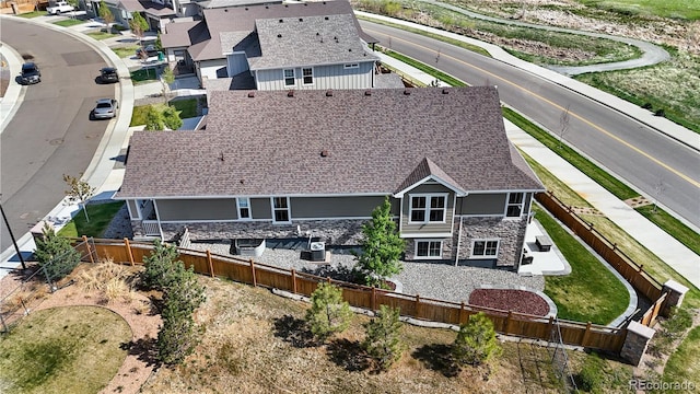 aerial view of residential area
