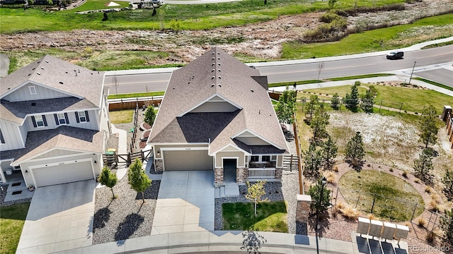 aerial view of property and surrounding area