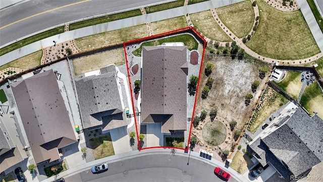 view of property location with property parcel outlined