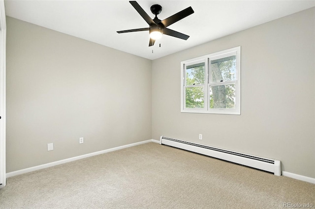 1092 E 16th Ave, Broomfield, CO 80020 - carpeted spare room with a baseboard heating unit and ceiling fan