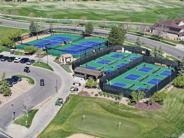 bird's eye view with golf course view