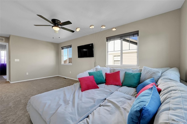 25486 E 4th Pl, Aurora, CO 80018 - living area featuring carpet and a ceiling fan