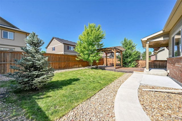 25486 E 4th Pl, Aurora, CO 80018 - fenced backyard with a pergola and a deck