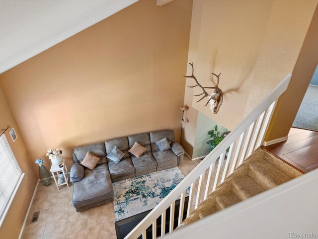 21351 E Williamette Pl, Centennial, CO 80015 - living room with baseboards and tile patterned floors