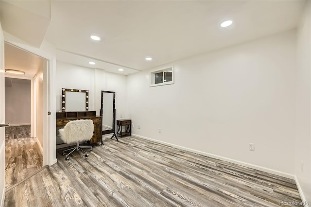 4244 W Monmouth Ave, Littleton, CO 80123 - office area featuring wood finished floors and recessed lighting