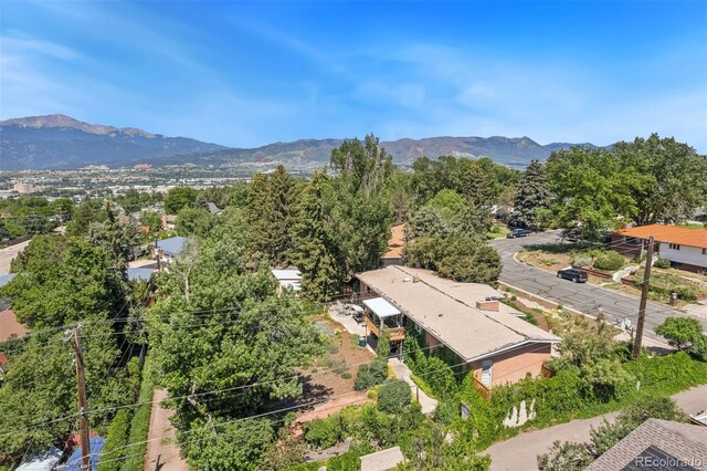 1601 Columbine Pl, Colorado Springs, CO 80907 - drone / aerial view of a mountain backdrop