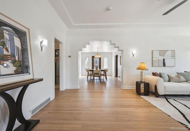 4434 Grove St, Denver, CO 80211 - corridor with light wood-style flooring and baseboards