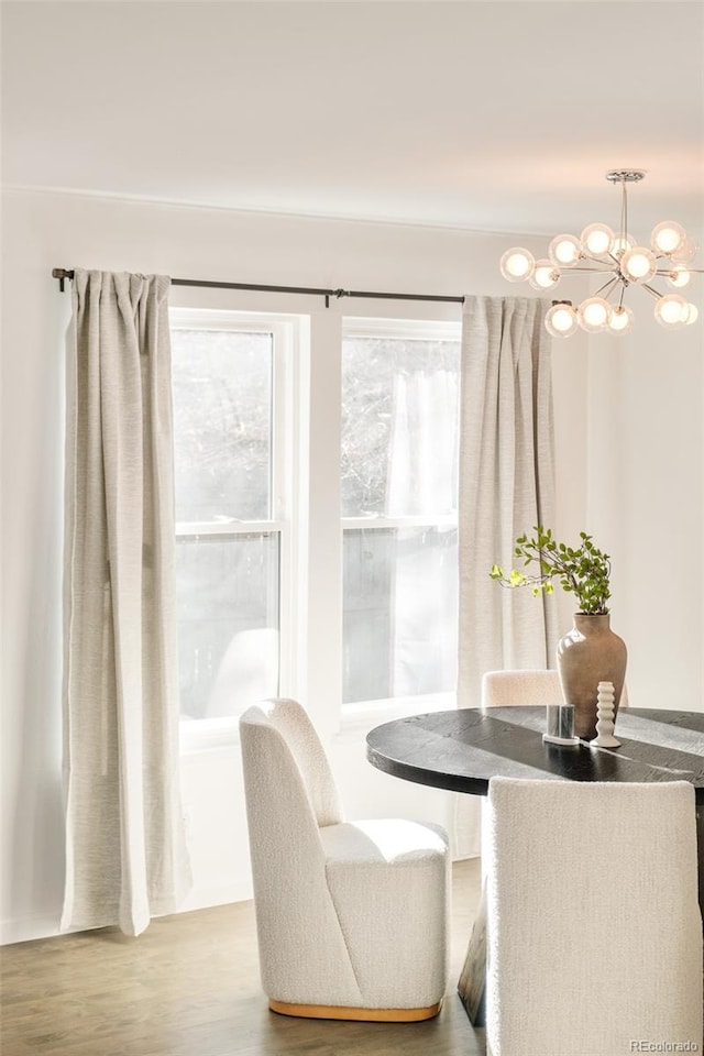 dining room featuring wood finished floors