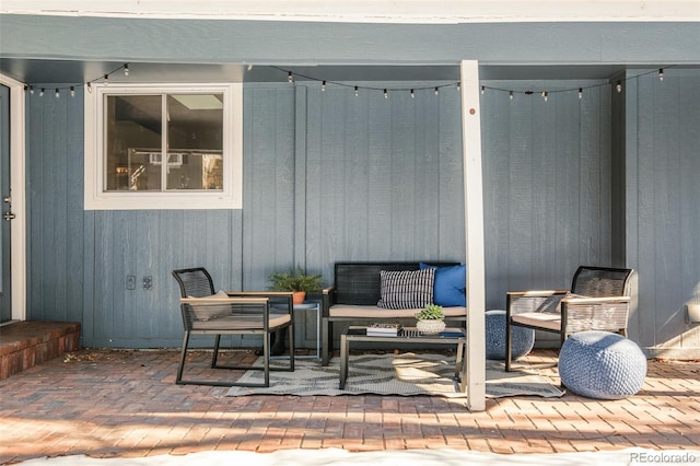 view of patio featuring outdoor lounge area