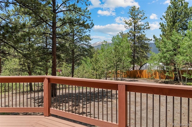 561 Quartz Cir, Bailey, CO 80421 - deck featuring a mountain view