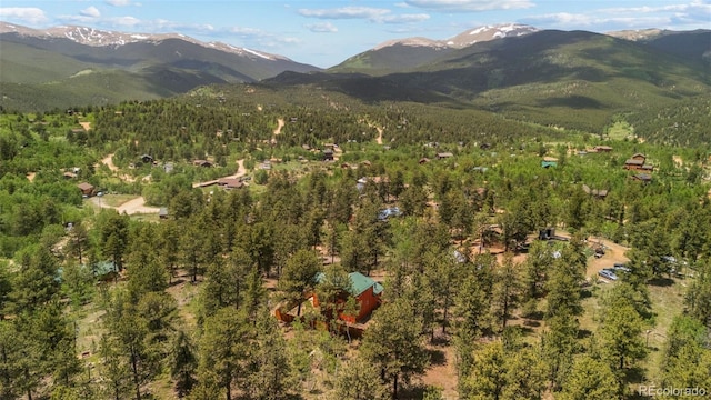 561 Quartz Cir, Bailey, CO 80421 - view of mountain backdrop with a forest