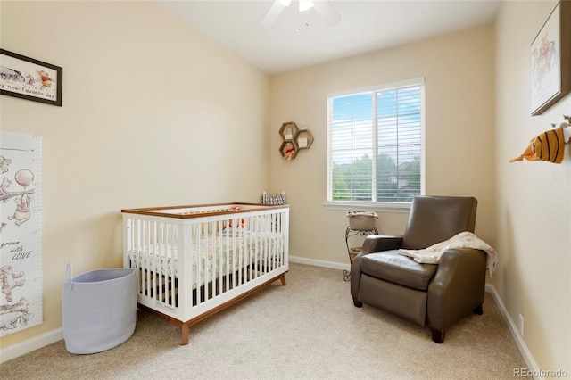 737 Novick Ct, Castle Rock, CO 80109 - bedroom with a nursery area, carpet, baseboards, and a ceiling fan