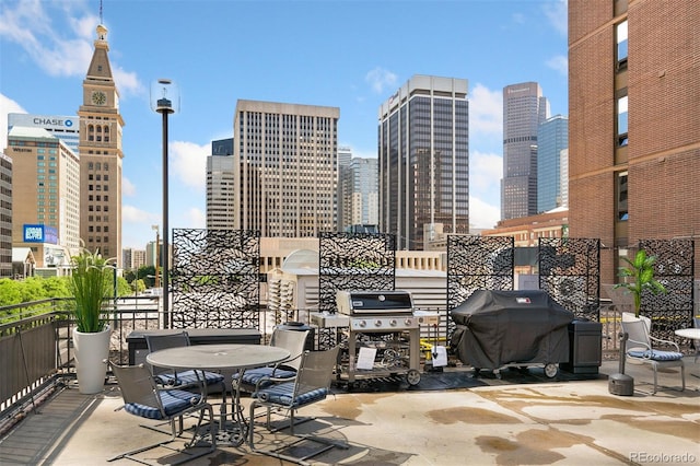 view of patio / terrace featuring grilling area